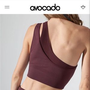 Avocado deep red workout set. Worn once.